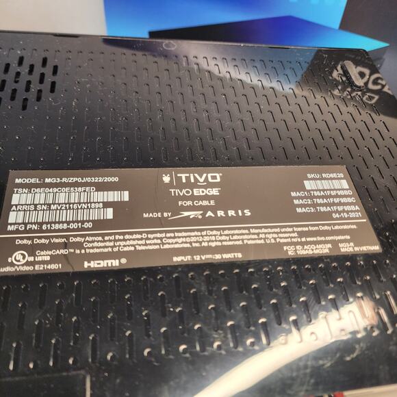 TiVo Edge for Cable DVR & Streaming Media Player 2TB used complete - Picture 4 of 7